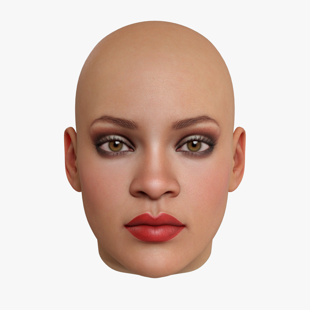 Rihanna Head V2 3D model TurboSquid 1862840