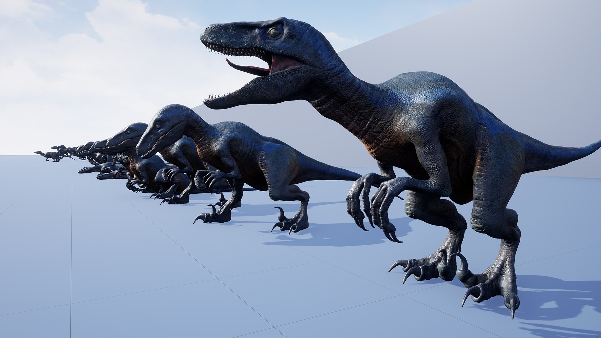 Raptor Dinosaur - Hybrid Velociraptor - Unreal Engine Project 3D Model ...