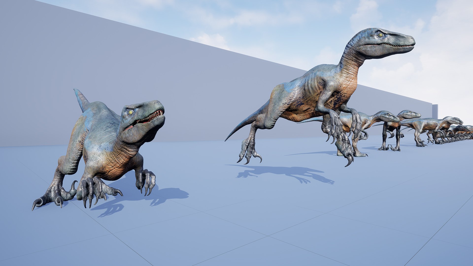 Raptor Dinosaur - Hybrid Velociraptor - Unreal Engine Project 3D Model ...