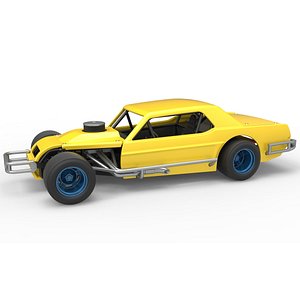 3D Vintage Asphalt Modified stock car V8 Scale 1 to 25