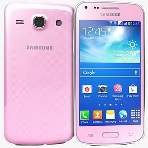 samsung galaxy core pink 3d model