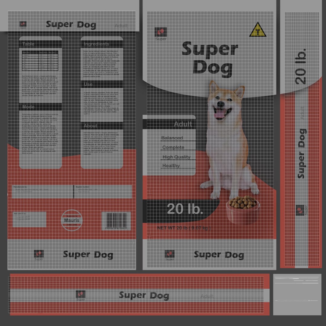 3D Dog Food Bag 01 TurboSquid 1778208