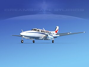 3d model beechcraft airliner turboprop