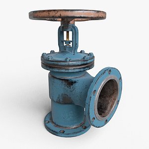 Angle Type Ball Valve 3D model