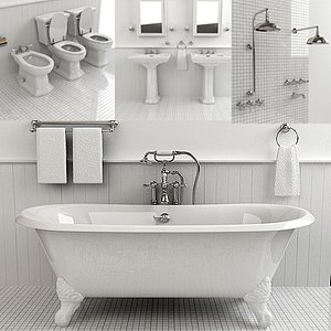 classical bathroom sink 3d model