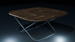 High-Detail Folding Table 3D Model 8K Textures 3D