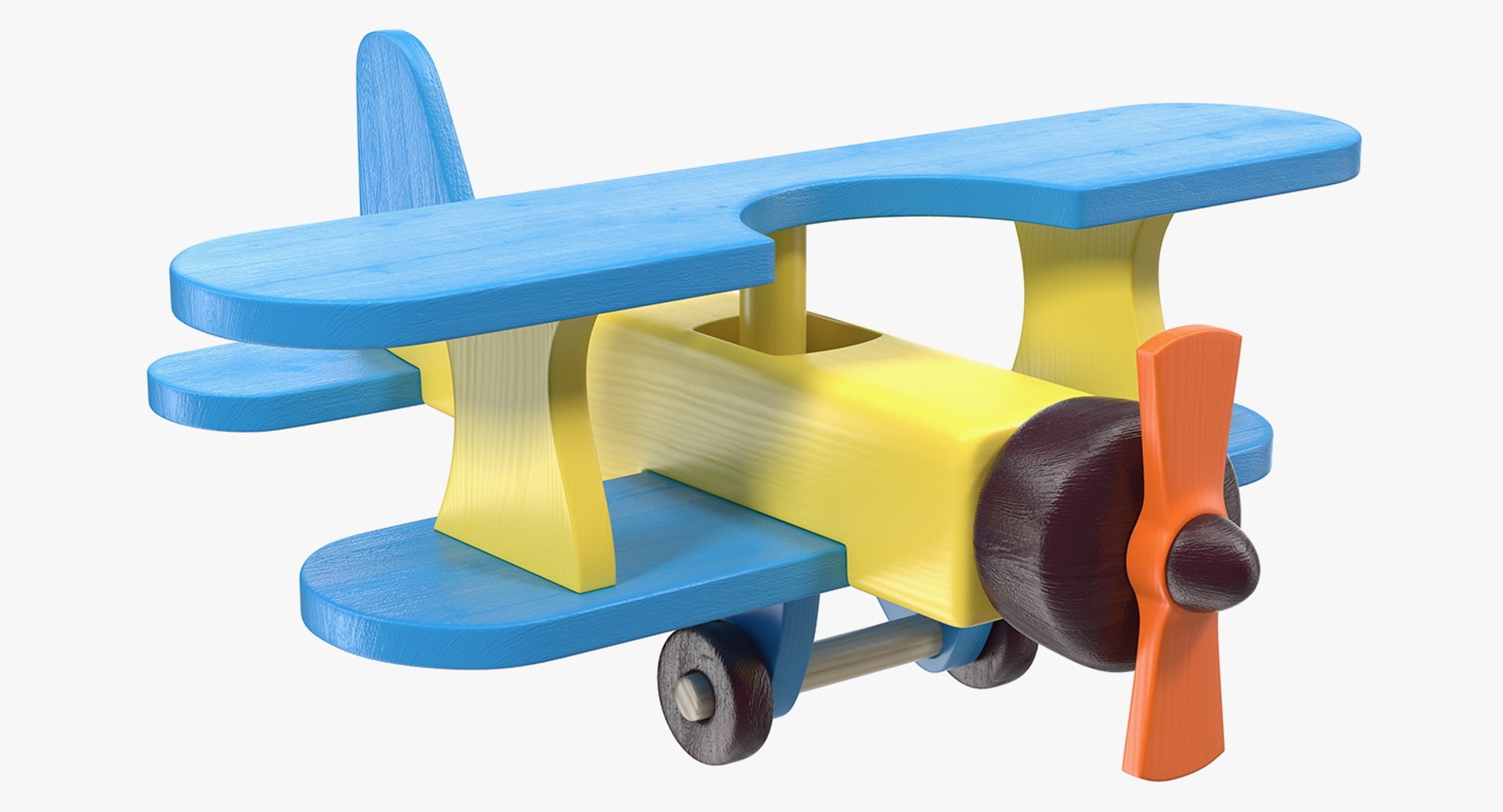 Wooden Aircraft Toy 3D Model 3D model preview