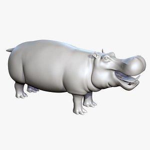 hippopotamus hippo 3d model