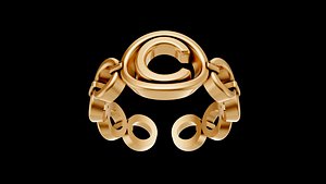Letter C ring