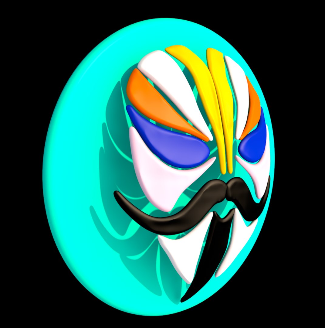 3D mask face colorful - TurboSquid 1338862