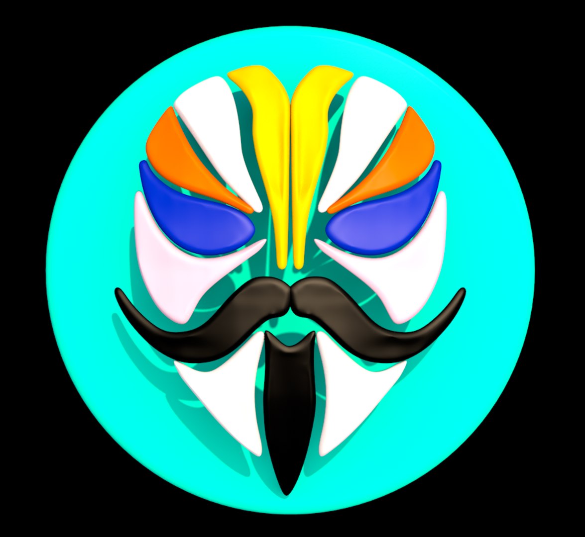 3D mask face colorful - TurboSquid 1338862