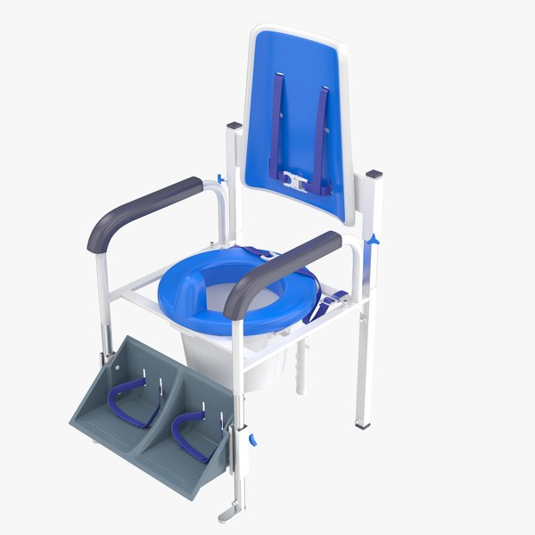 3d model columbia hi-back positioning commode