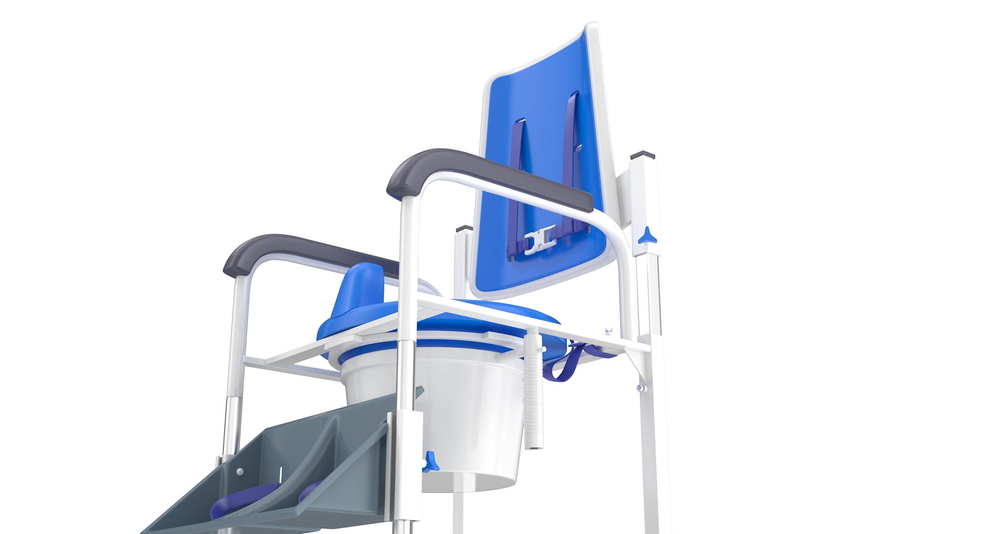 3d Model Columbia Hi-back Positioning Commode