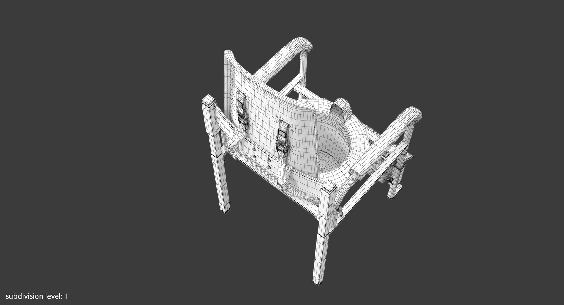 3d Model Columbia Hi-back Positioning Commode