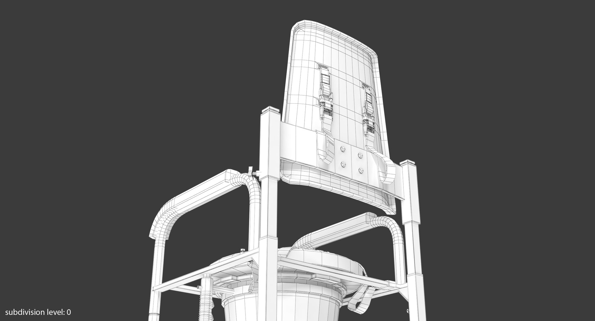 3d Model Columbia Hi-back Positioning Commode