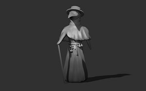 Cartoon plague doctor