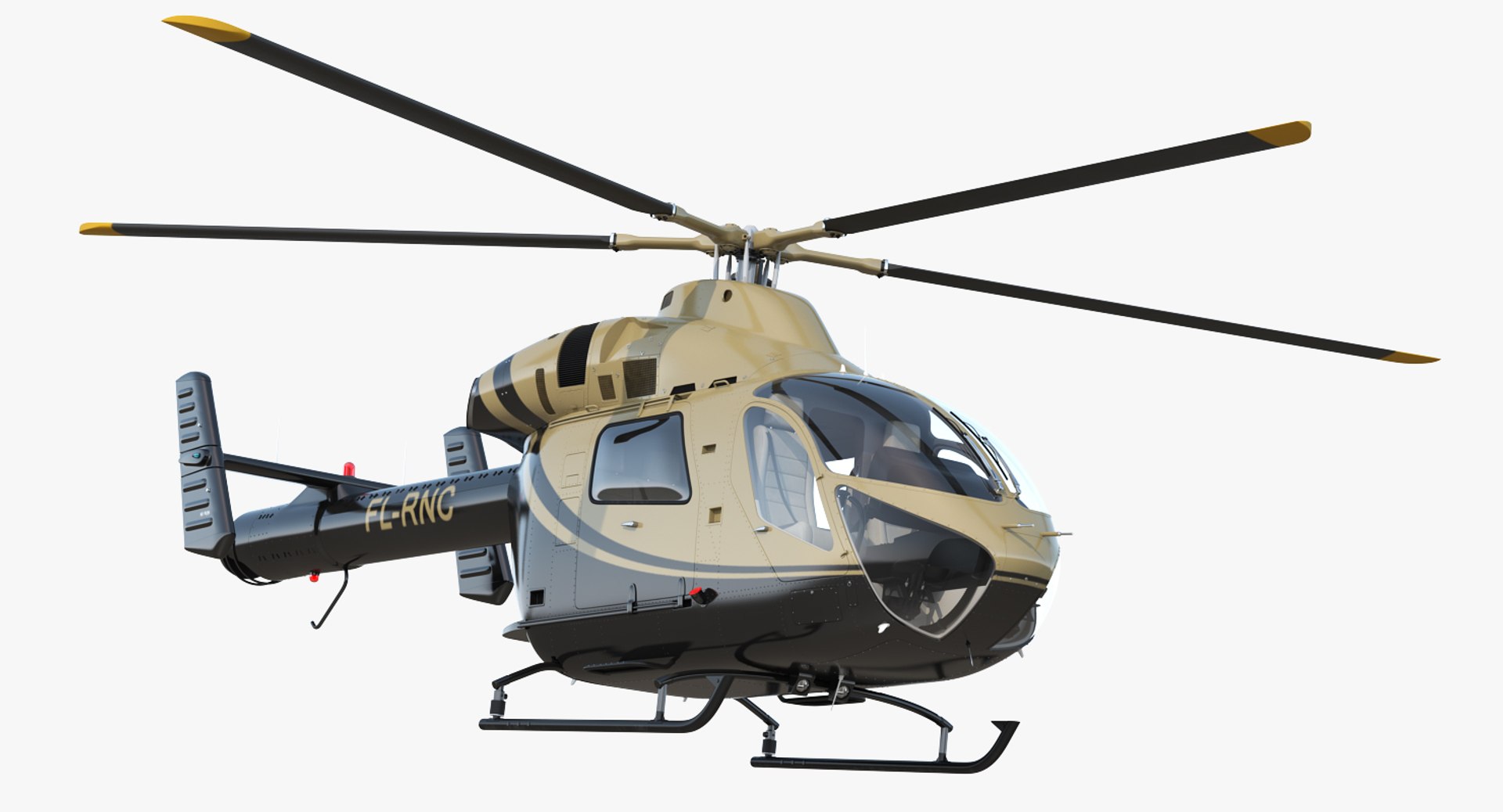 Light Private Jet Helicopter MD 902 Explorer 3D Model 3D model preview