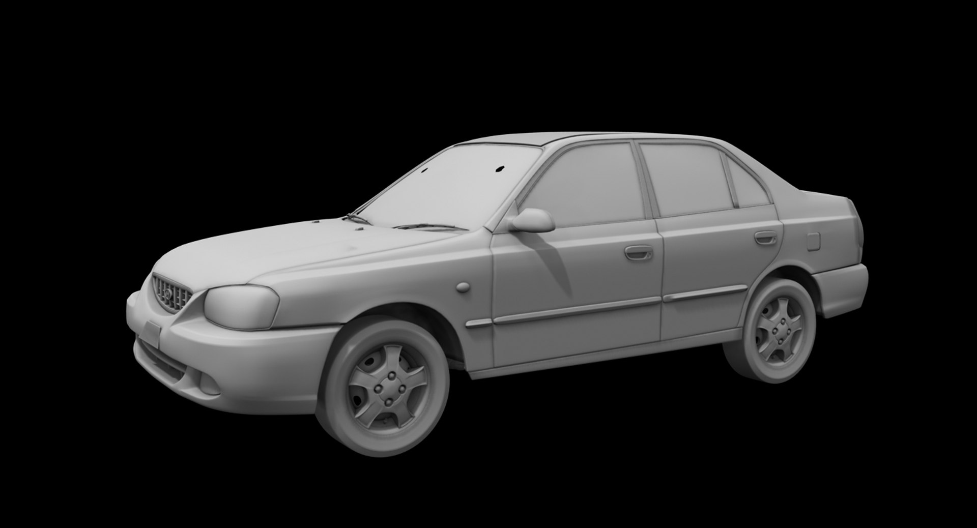 Hyundai Accent Car 3D Model TurboSquid 1540846