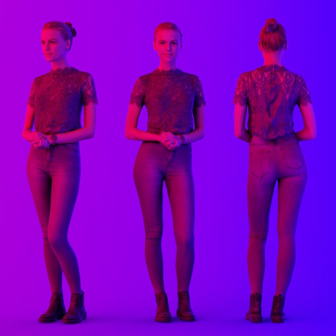 3D Girl Rendered Human - TurboSquid 1245939
