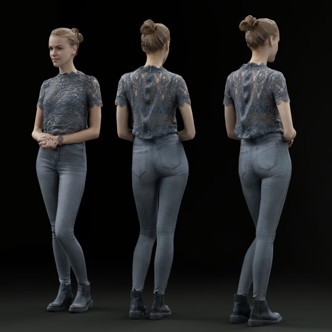 3D Girl Rendered Human - TurboSquid 1245939