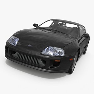 3D Fourth Generation Toyota Supra Black model