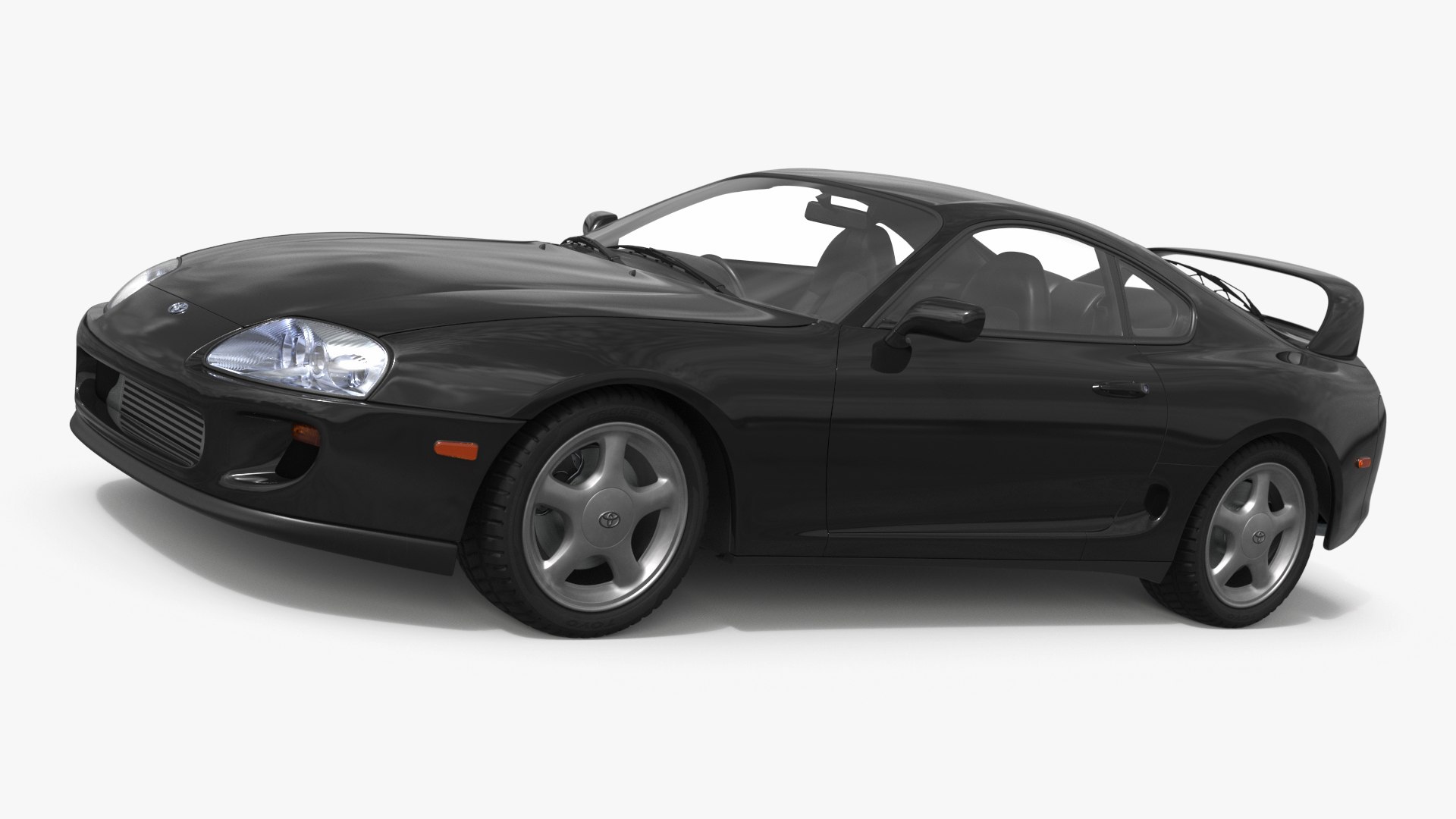 Fourth Generation Toyota Supra Black 3D model preview