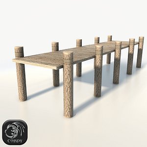 wooden pier 3d model