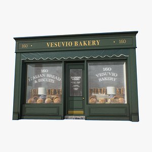 3D Store Front Facade 007