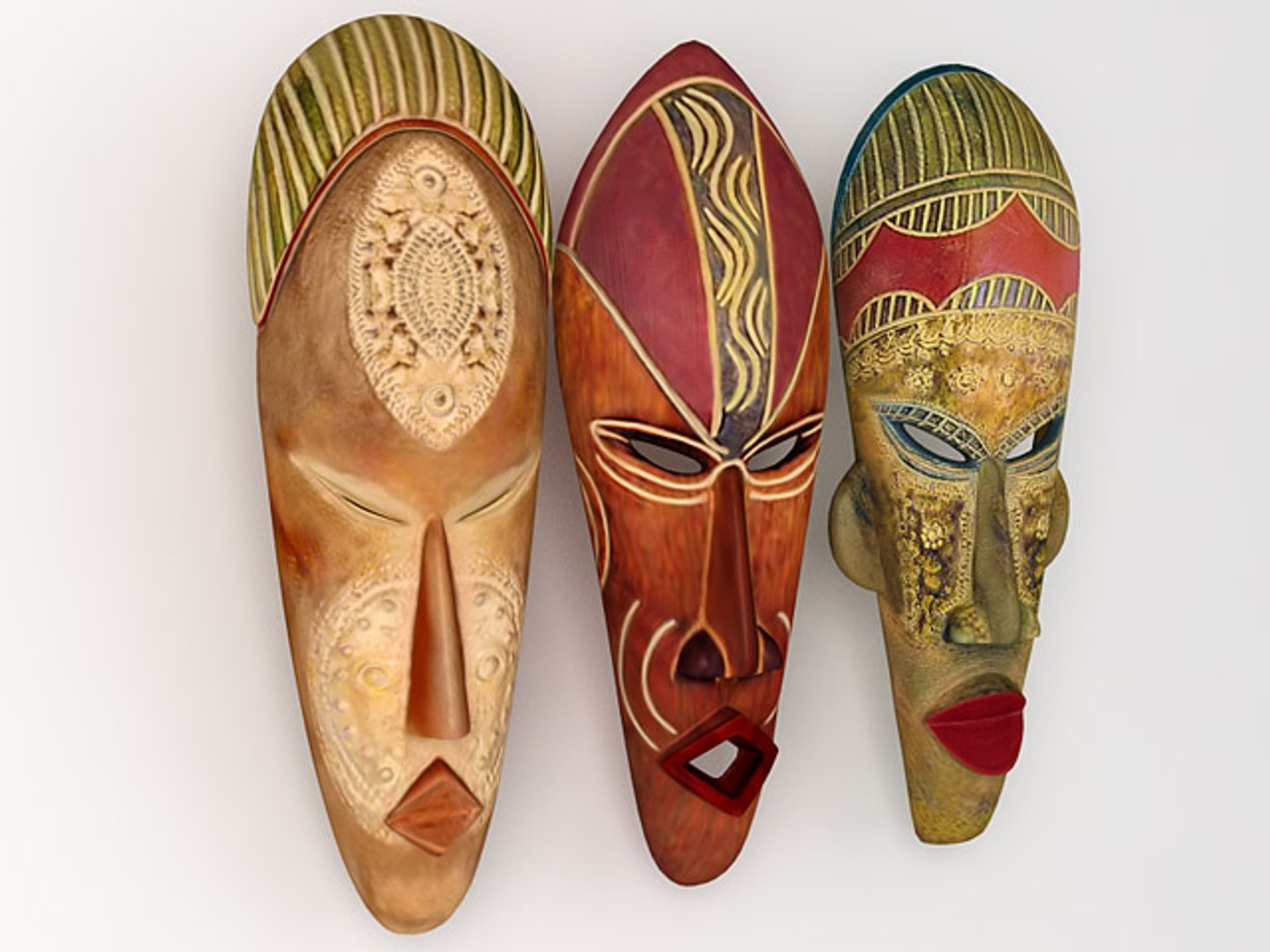 Ritual Masks 3d Model