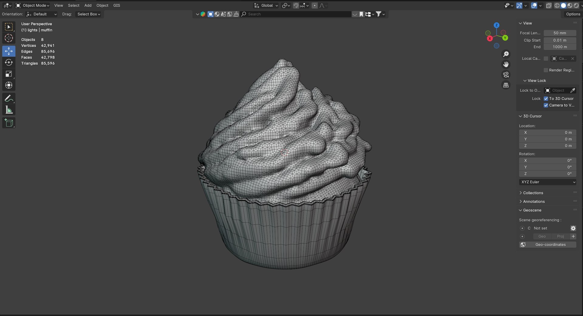 Muffin 4 3D model https://p.turbosquid.com/ts-thumb/aJ/DoF41M/ER/wireblender/jpg/1742397392/1920x1080/fit_q87/bfcd1670d52e175d70d1c90c261f21767cdd61d8/wireblender.jpg