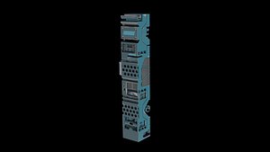 Sci-Fi Hard Surface Pillar with textures