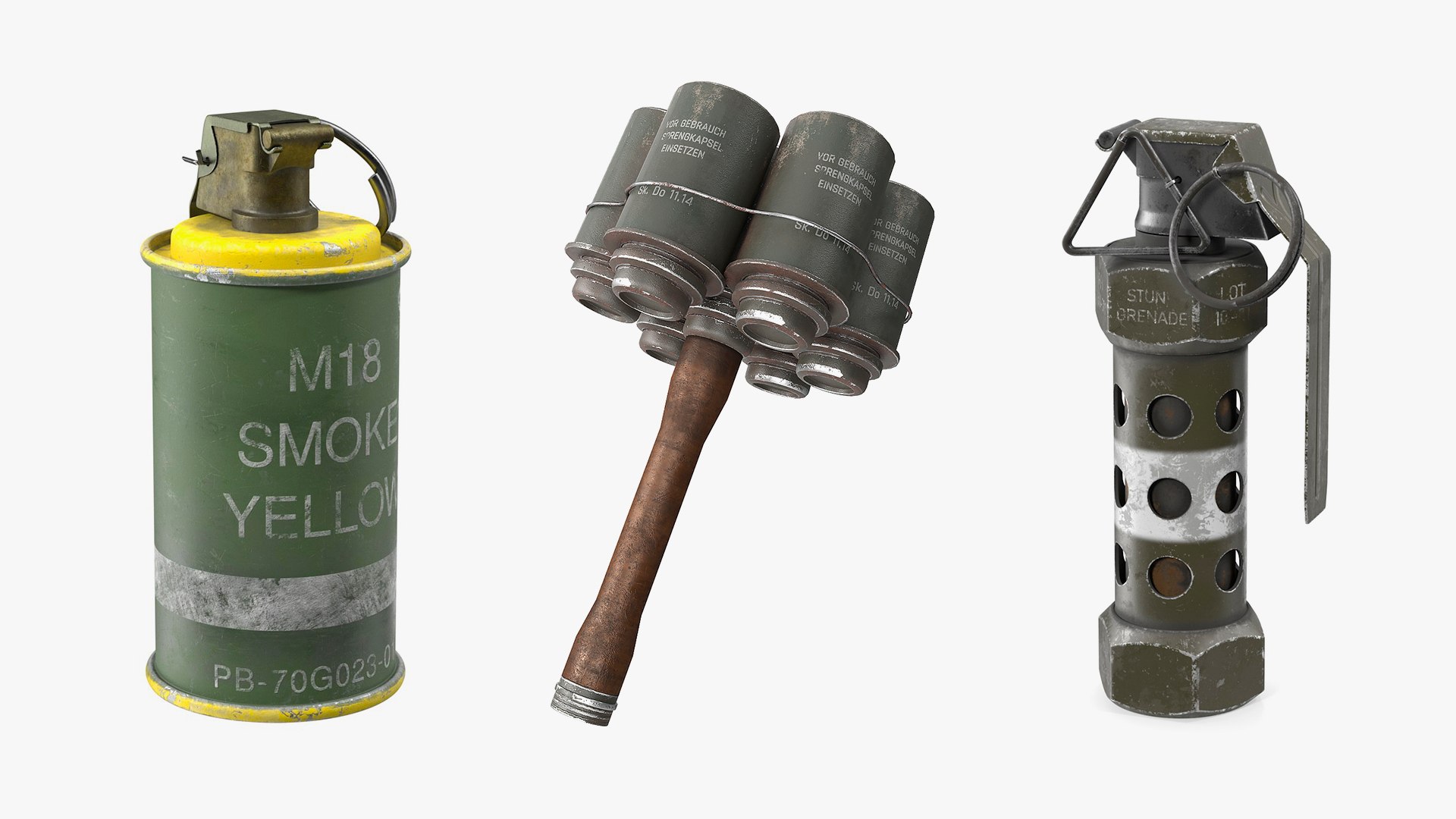 Grenades Collection 2 3D model https://p.turbosquid.com/ts-thumb/aJ/EUzVPw/K6/grenadescollection2c4dmodel001/jpg/1701195279/1920x1080/fit_q87/bf1102ddec0fda34e2518a884b0d8118730647e4/grenadescollection2c4dmodel001.jpg