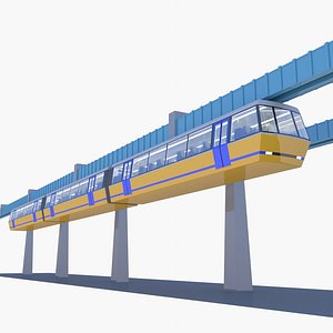 Elevated train 2023 3D model