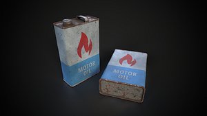 Canister of motor oil 3D model