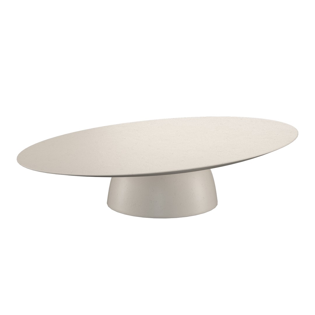 ELLISSE CONCRETE OVAL COFFEE TABLE 3D TurboSquid 2188491