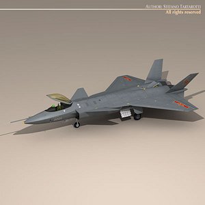 3d model chengdu j-20 stealth fighter