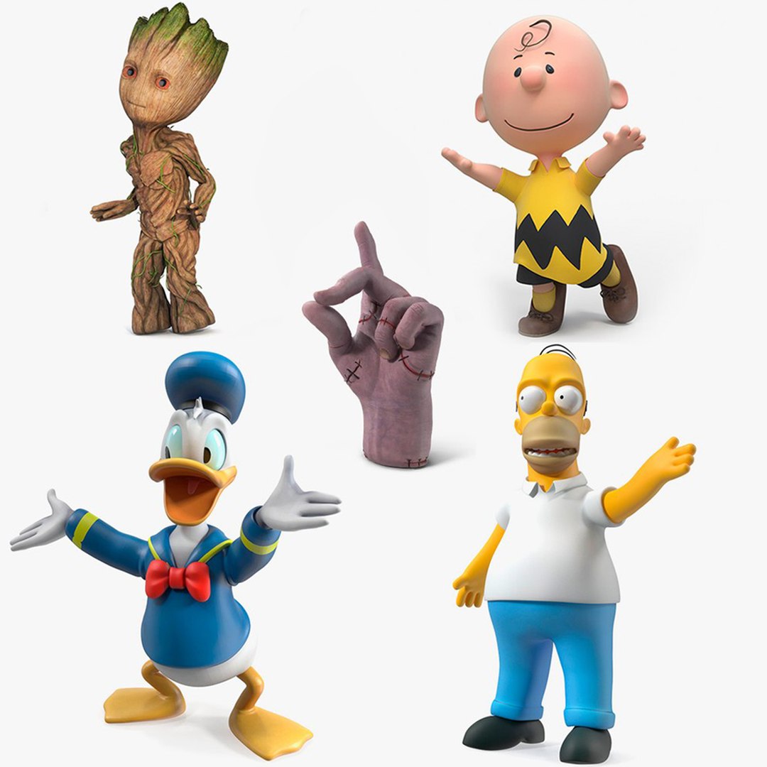 Movie and Television Characters Rigged for Cinema 4D Collection 3