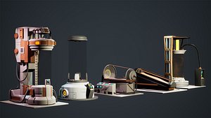 3D model SciFi Cryo Chambers
