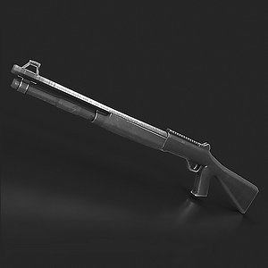 auto gun shotgun 3D model