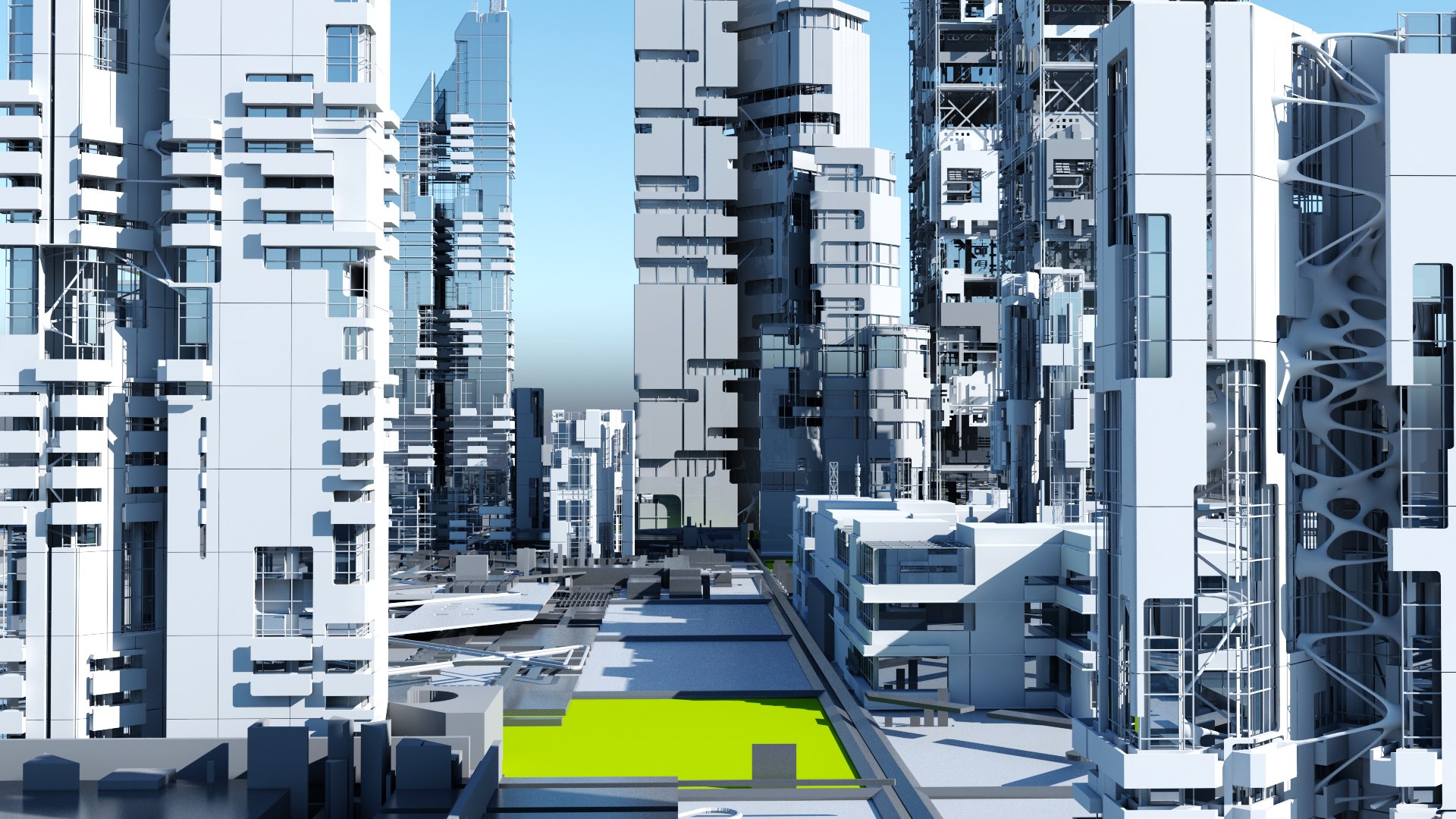 Sci-fi Cityscape 3D Model - TurboSquid 1648938