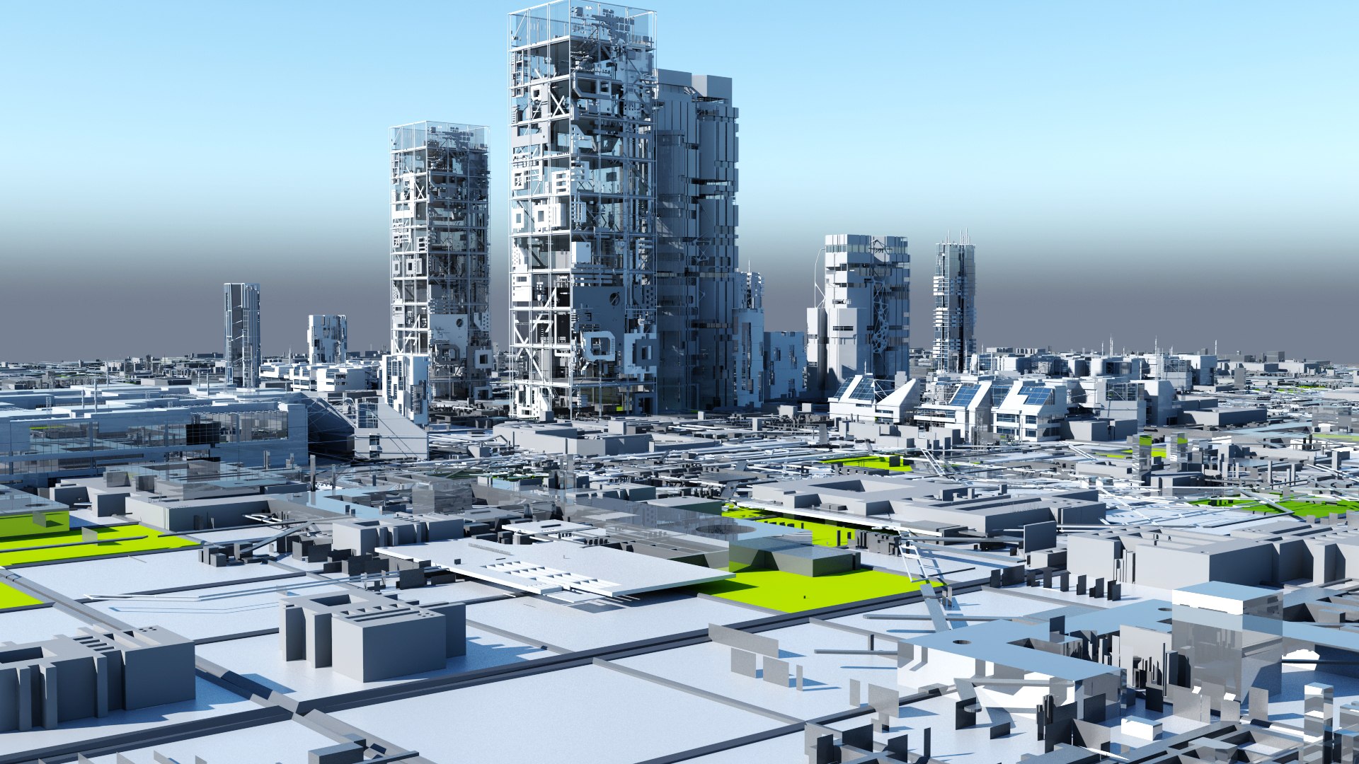 Sci-fi Cityscape 3D Model - TurboSquid 1648938