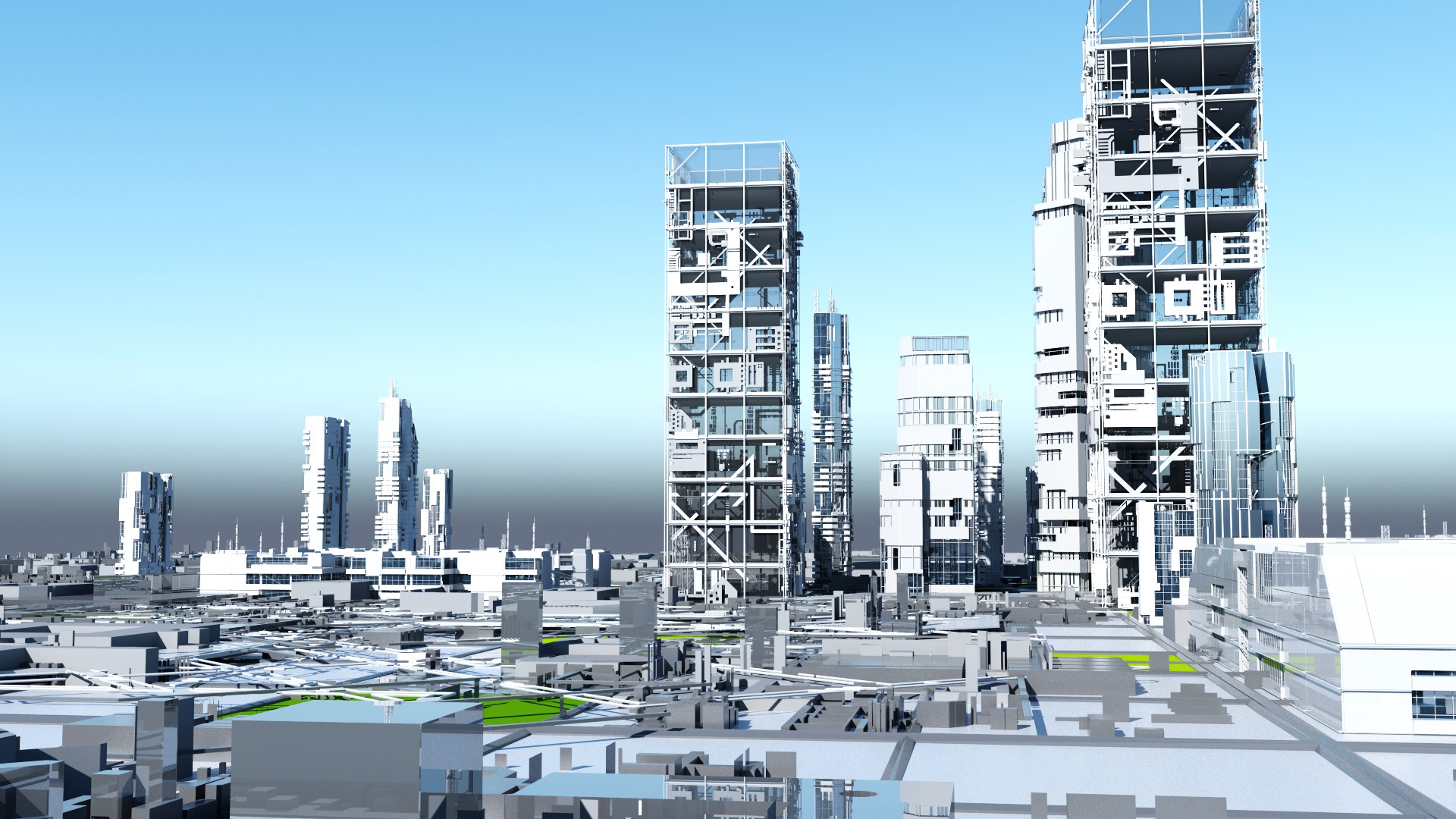 Sci-fi Cityscape 3D Model - TurboSquid 1648938