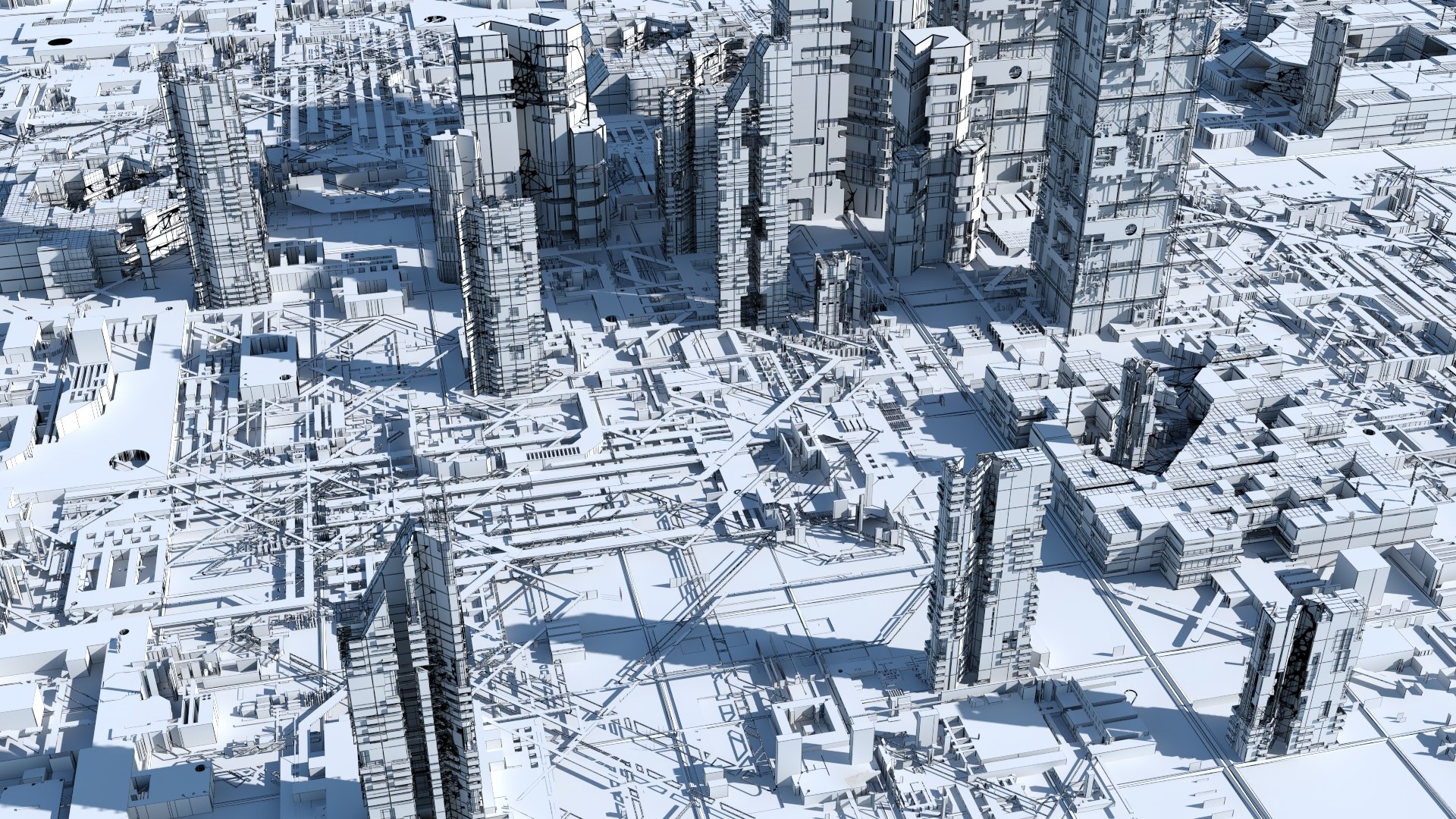 Sci-fi Cityscape 3D Model - TurboSquid 1648938