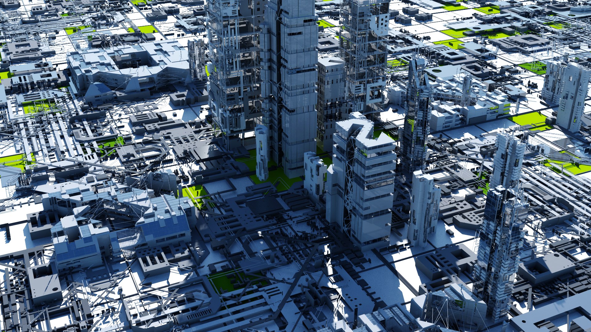 Sci-fi Cityscape 3D Model - TurboSquid 1648938