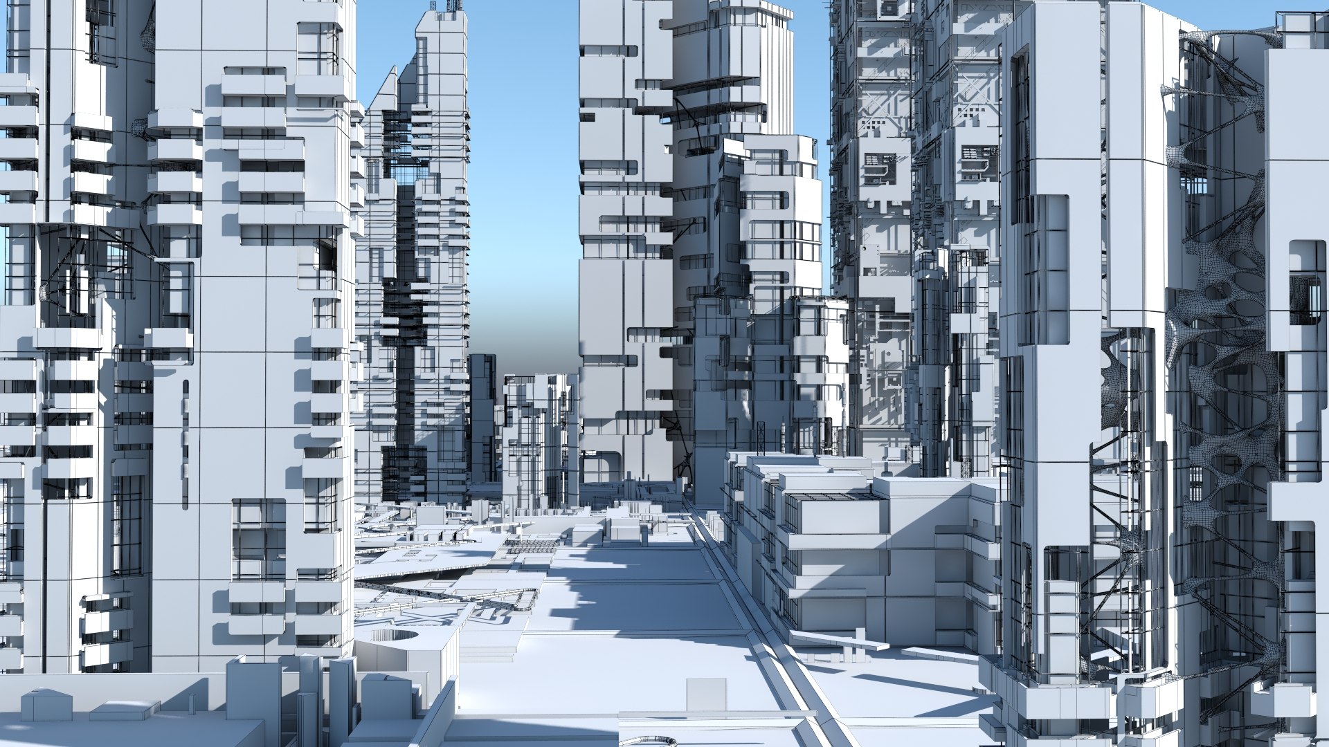 Sci-fi Cityscape 3D Model - TurboSquid 1648938