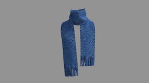 3D Scarf - High Neck Collar