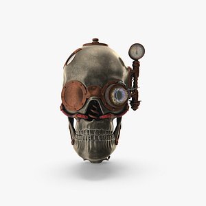 3D skull steampunk