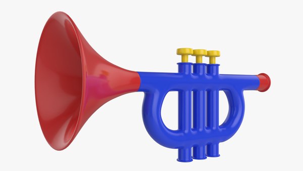 trompeta juguete 3d ilustración para infografía, web, aplicación