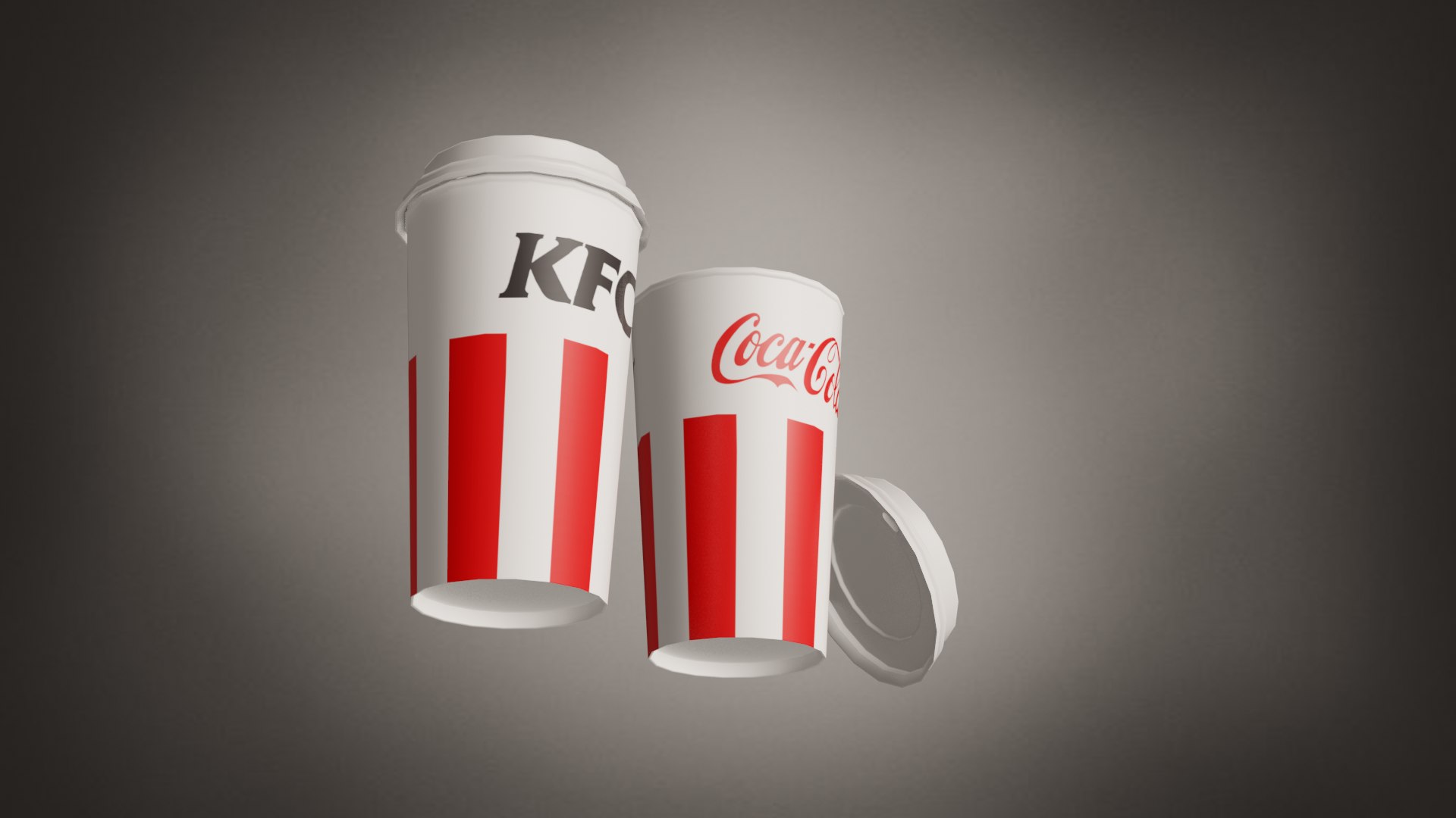 3D Paper Cup KFC - 3 Objects - Low Poly - TurboSquid 1728577