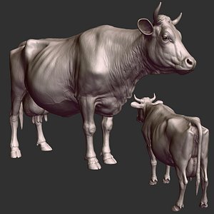 3D Cow Hi-poly
